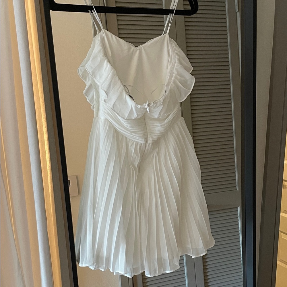 Lulu's White Ruffled Mini Dress - Picture 2 of 5